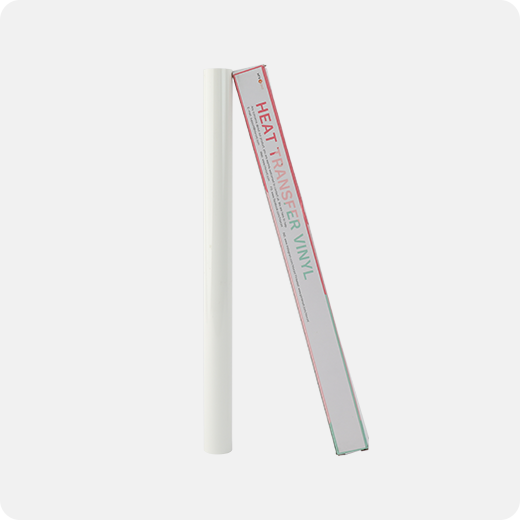 Roll of heat transfer vinyl on a white background