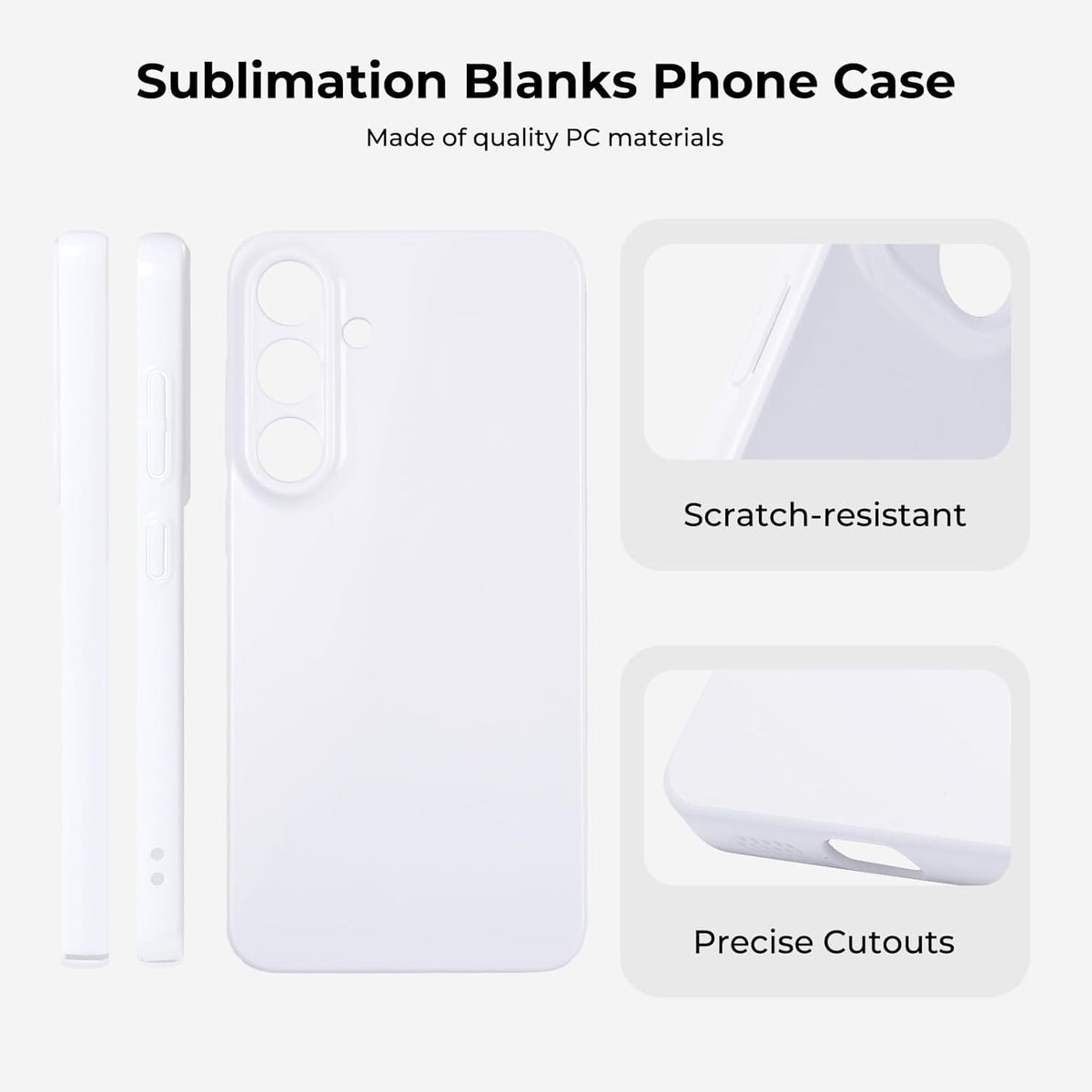 Sublimation blanks phone case with scratch-resistant and precise cutouts features.