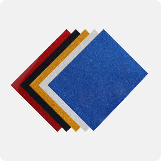 Set of colorful fabric swatches arranged in a diamond pattern on a white background