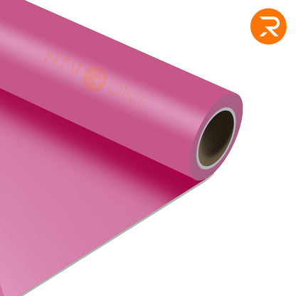 Roll of pink vinyl wrap with a brand logo on a white background
