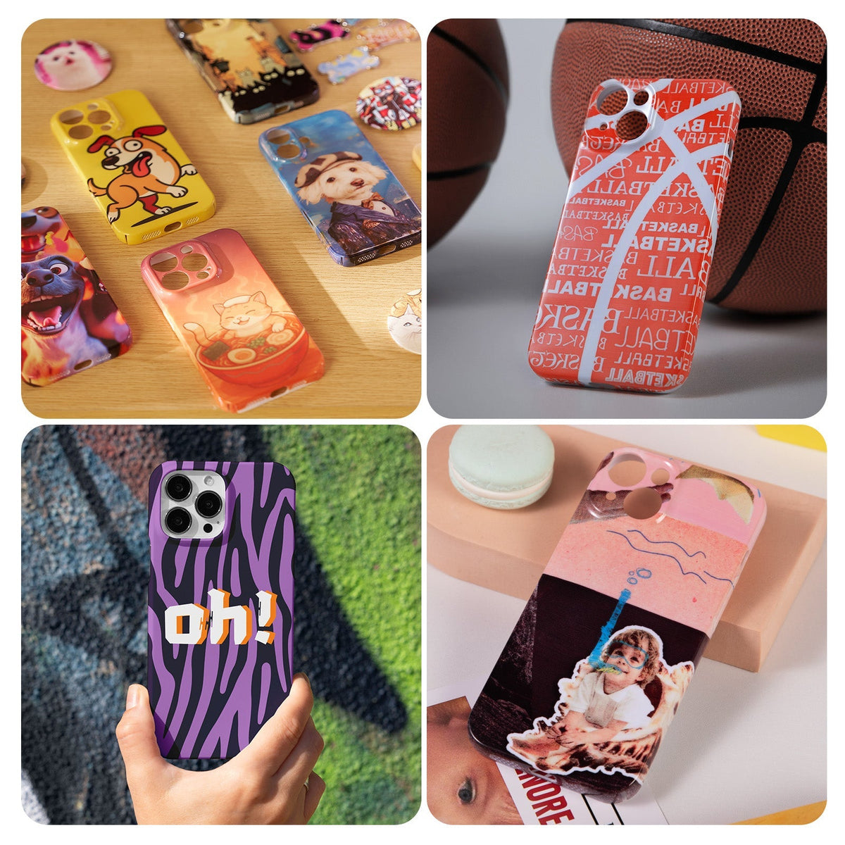 【Android Phone Case】Sublimation Blank Glossy Phone Case Set - 6 Pcs, For H17 Phone Case Heat Press